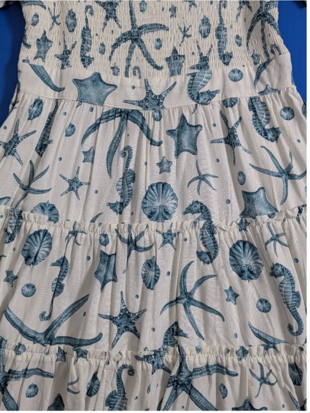 NWOT Agua Bendita x Target Deep Sea Print Puff Sleeve Mini Dress Size S - Picture 11 of 13